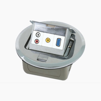 HGD-2Yz(Light)<BR>1 gang double audio socket<BR>1 gang AV socket<BR>1 gang 15 pin VGA socket(pin type)