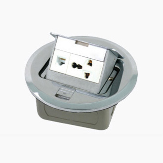 HGD-2Yz(Light)<BR>1 gang Tel socket<BR>1 gang 3 pin Multi-function socket