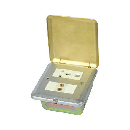 HGD-5T<BR>1 gang 3 pin multi-function socket<BR>1 gang computer socket<BR>1 gang audio socket