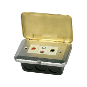 HGD-7T<BR>1 gang video socket<BR>1 gang double audio socket<BR>1 gang 6.35 speaker socket