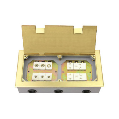 HGD-2242K<BR>1 gang 2 pole socket    1 gang 3 pole socket<BR>3 gang TV socket<BR>3 gang video socket