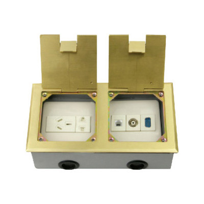 HGD-2242K<BR>1 gang 2 pole socket    1 gang 3 pole socket<BR>1 gang 15 pin VGA(Pin type)<BR>1 gang TV socket    1 gang Tel socket