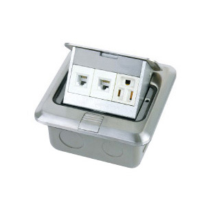 HGD-1Fb(stainless steel)<BR>1 gang Tel socket<BR>1 gang computer socket<BR>1 gang socket computer power socket