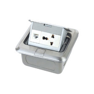 HGD-1Fb(stainless steel)<BR>1 gang Tel socket<BR>1 gang Multi-function socket