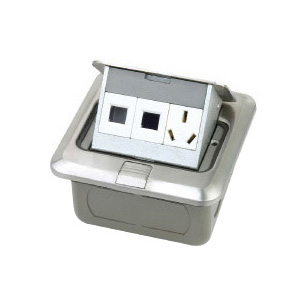 HGD-1Fb(stainless steel)<BR>2 gang AMP socket<BR>1 gang 3 pole socket