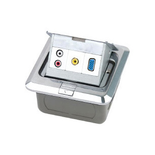 HGD-1Fz(Light)<BR>1 gang double audio socket<BR>1 gang video socket<BR>1 gang 15 pin VGA socket(pin type)