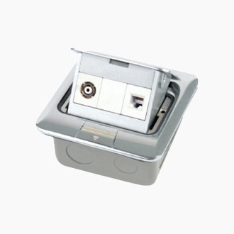 HGD-1FHz(Light)<BR>1 gang TV socket<BR>1 gang Tel socket