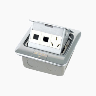 HGD-1FHz(Light)<BR>2 gang AMP computer socket<BR>1 gang 3 pole socket