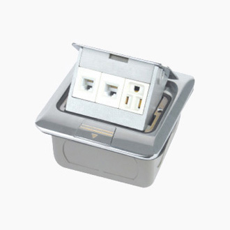 HGD-1FHz(Light)<BR>1 gang Tel socket<BR>1 gang computer socket<BR>1 gang computer power socket