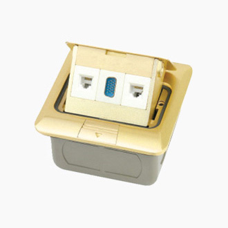 HGD-1FH<BR>2 gang AMP computer socket<BR>1 gang 15 pin VGA(pin type) socket