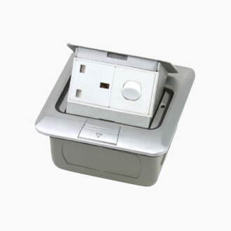 HGD-1FHL(铝合金)<BR>一位13A英式插座<BR>一位开关