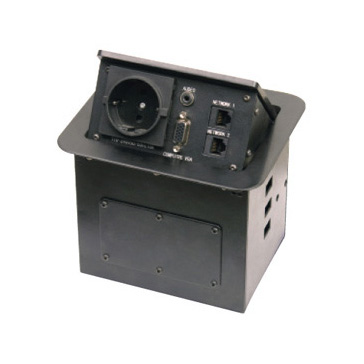 HZM/301EU<BR>一位欧式电源一位3.5耳机插<BR>一位15芯VGA二位电脑