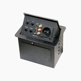 HZM/403FR<BR>一位法式电源二位电脑插座一位视频插<br>一位双音频插一位3.5耳机插一位15芯VGA