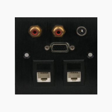 HBC81<br>一位3.5耳机插一位15芯VGA插座<br>一位双音频二位电话插座